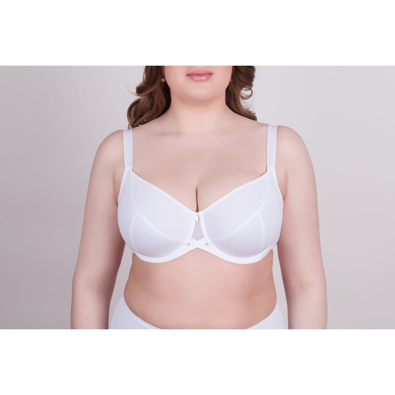 Bra Milavitsa 105910 – Underwired, Triple Segment, Fixed Straps 70G White