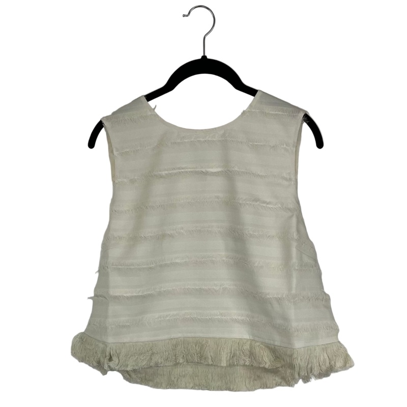 Cream Fringe Top – Size 14/16