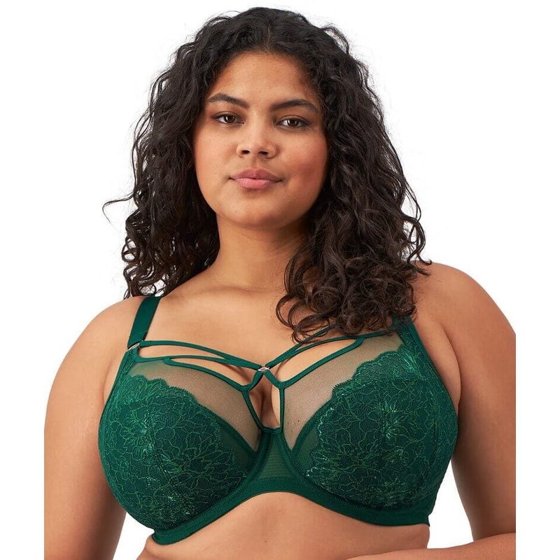 Elomi Brianna Underwire Plunge Bra – Rainforest 32J