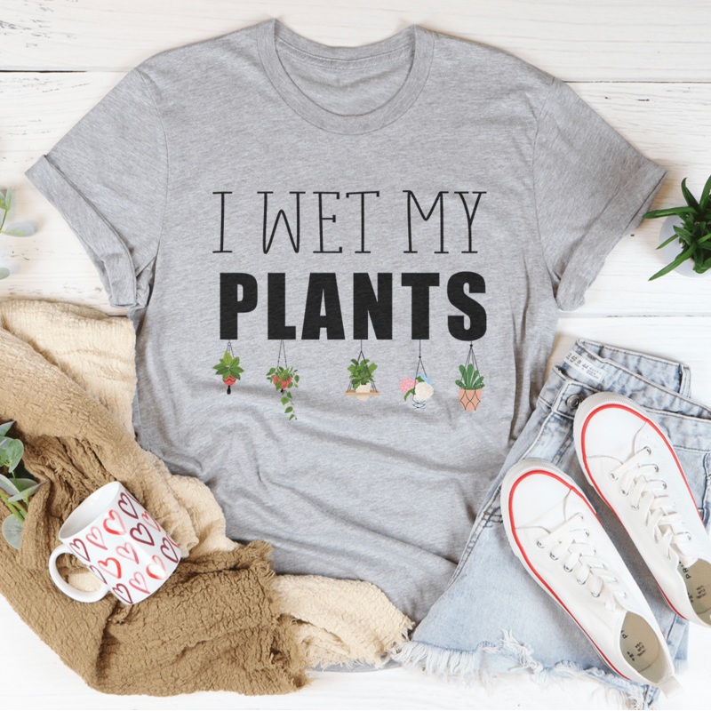 I Wet My Plants Tee Mauve S