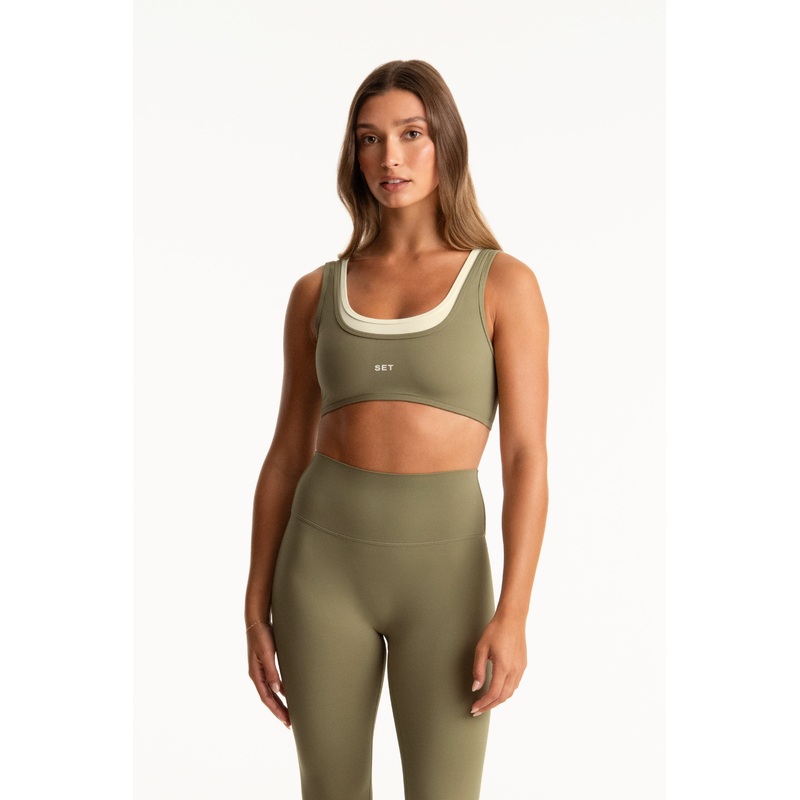 AIRLUXE BREATHE PARKE LAYER SCOOP BRA – BEACHGRASS Beach Grass XS