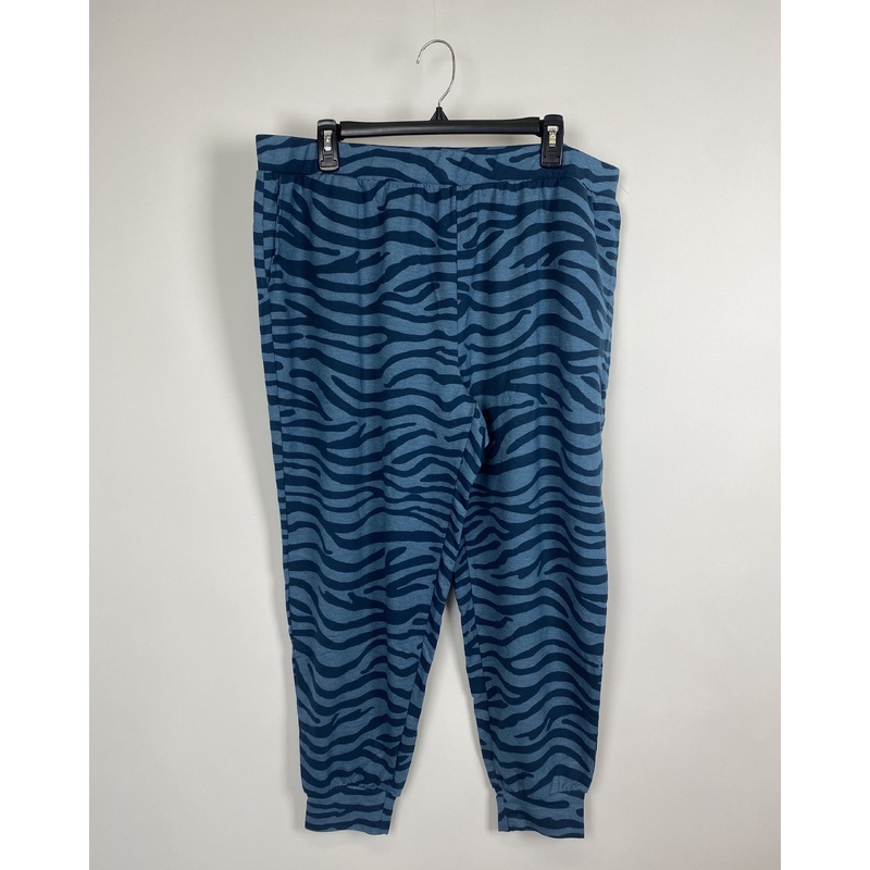 Blue Animal Print Joggers – Size 2X