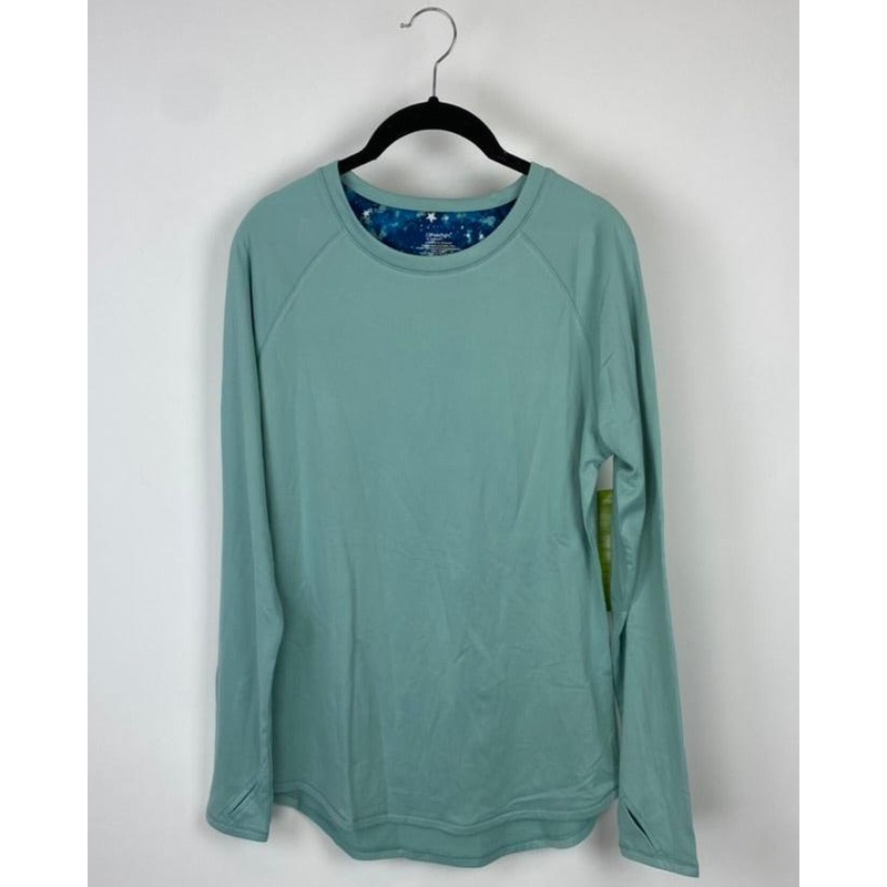 Teal Fleece Long Sleeve Top – Small and Medium Small