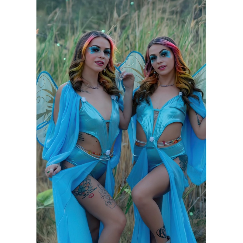 2pc Fairy Butterfly Fantasy Small Blue