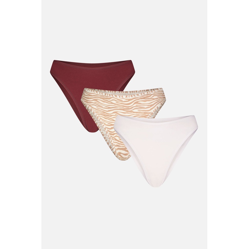 Cloud Cotton French Cut Brief in Safari (Pack) XS/S Safari 3-Pack