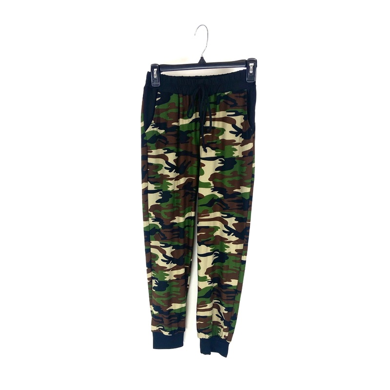 Green Camo Joggers – Small