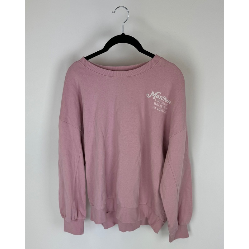 Light Pink MANIFEST Graphic Crewneck –  Size 2/4