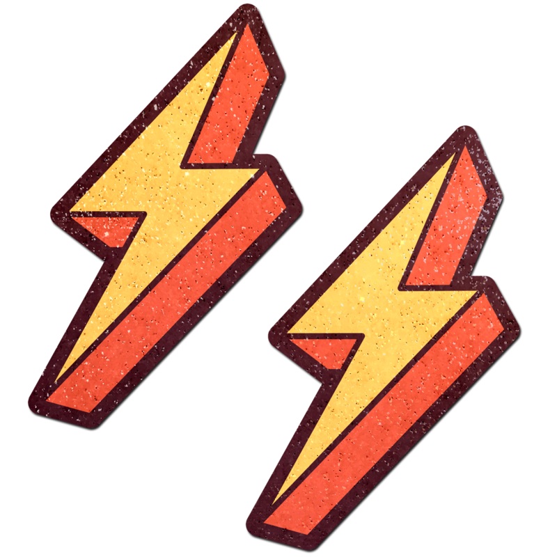 Lightning Bolt Pasties Thunder Struck Breast Covers by Pastease