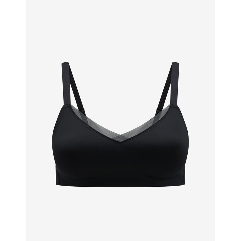 24/7 Classic Wireless Crossover Minimizer Bra black 32E