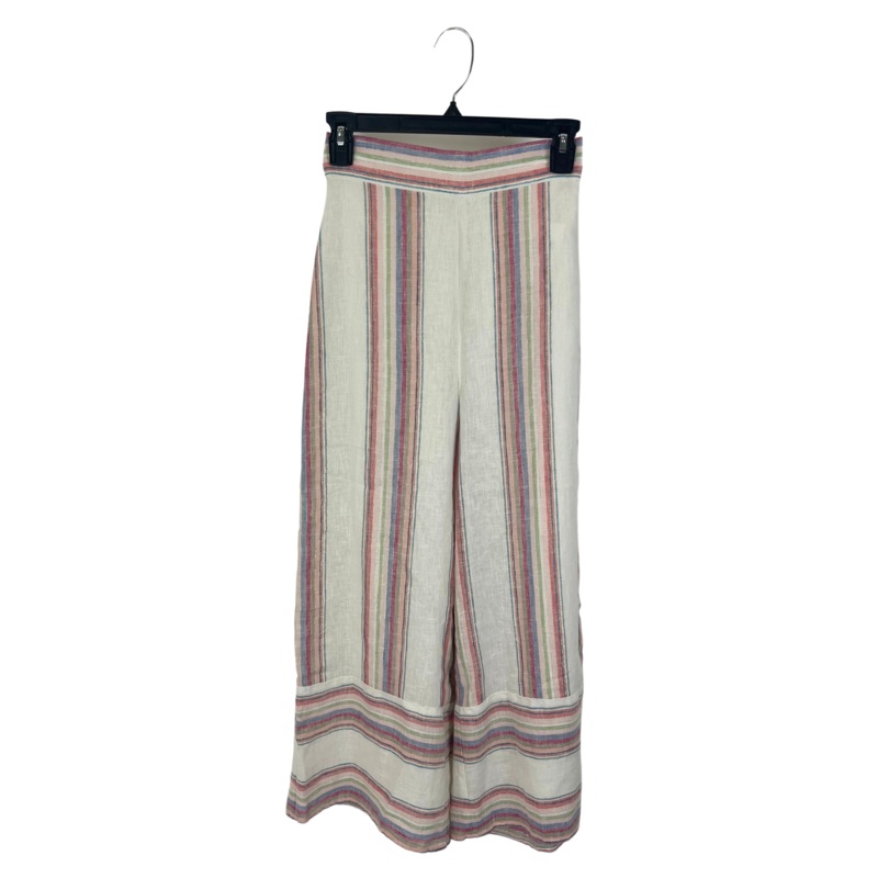 Colorful Striped Linen Pants – Size 0-2
