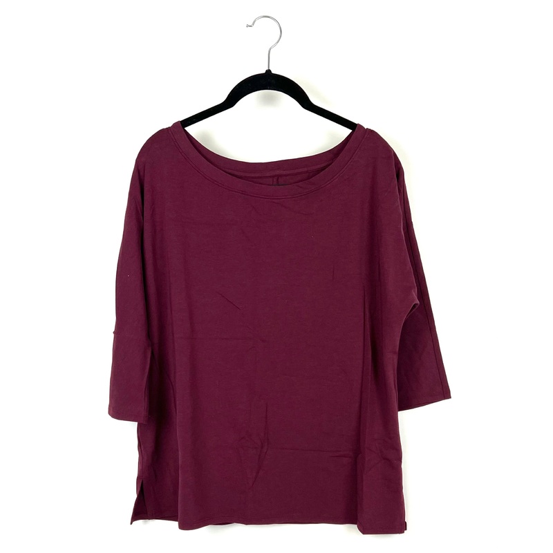 Maroon 3/4-Sleeve Sleep Shirt – Size 4/6