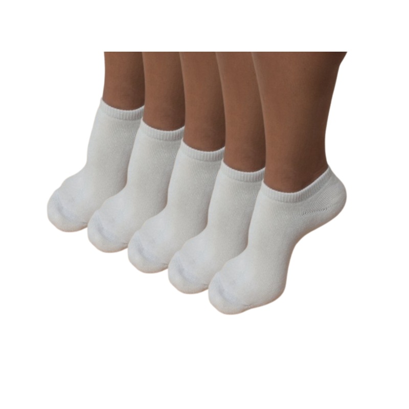 No Look Anklet Bamboo Viscose Socks Unisex Natural Color – 5-pack Small