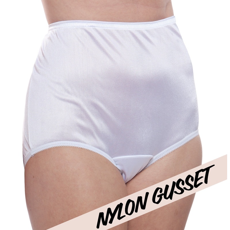 NYLON GUSSET Plain Jane/331 4 Pack: White 5