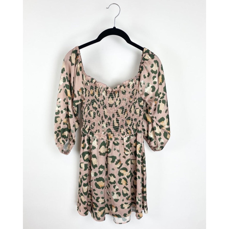 Pink Leopard Print Dress – Small