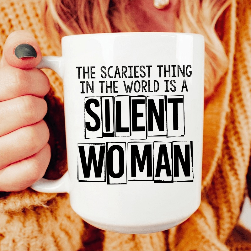Silent Woman Ceramic Mug 15 oz White One Size