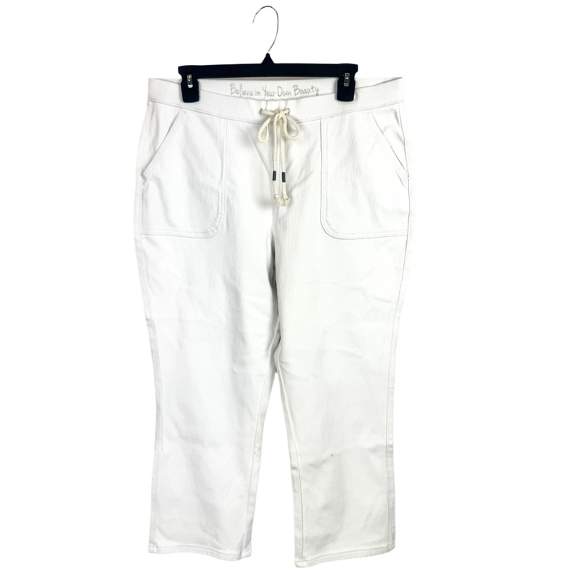 Straight-Leg Drawstring Pants- Size 12