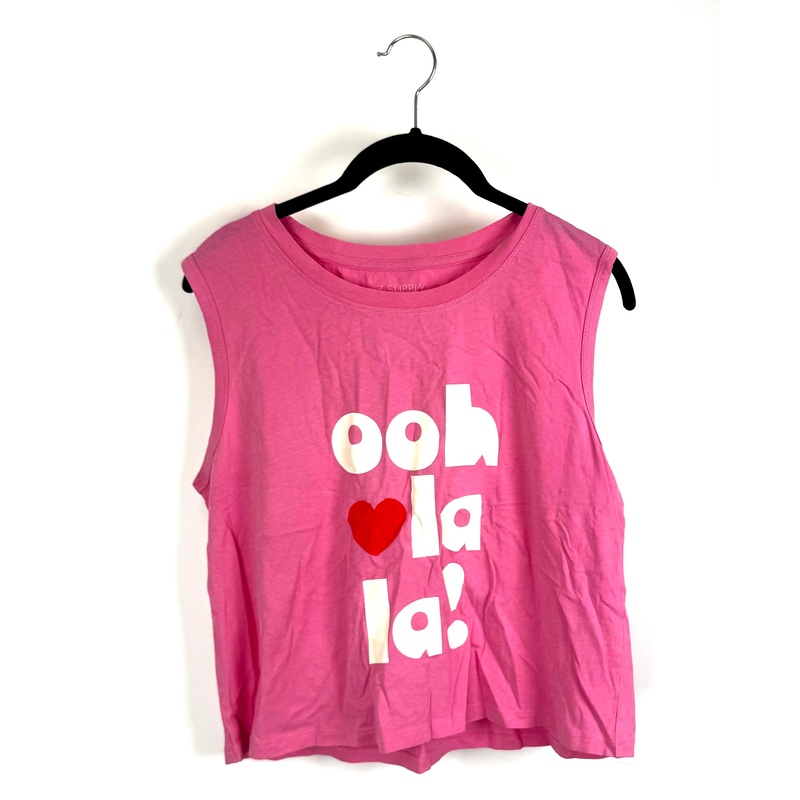 Ooh La La Pink Tank Top- Small