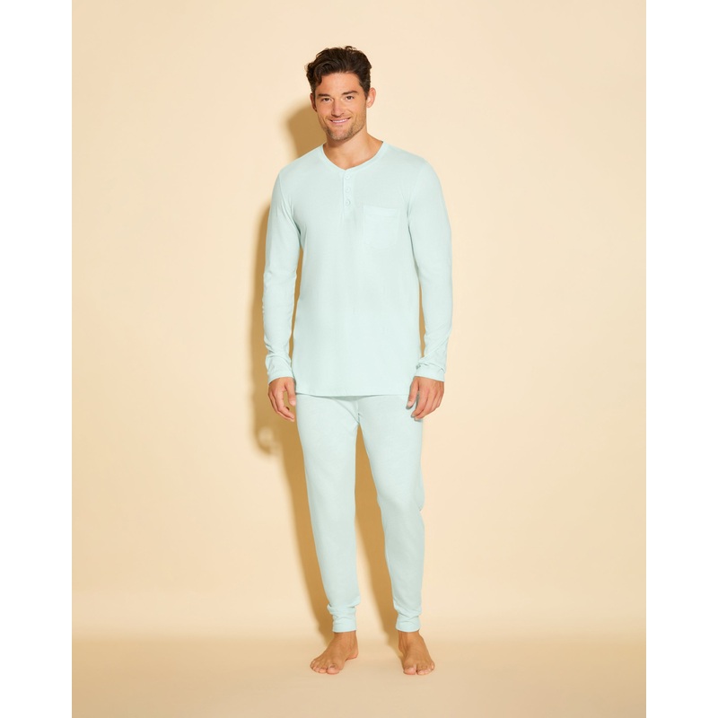Pyjama Henley & Jogger Pour Homme Lagoon Mint S
