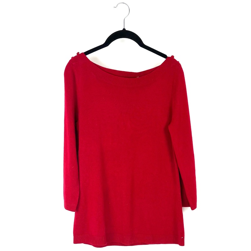 Red Quarter Sleeve Top – Small