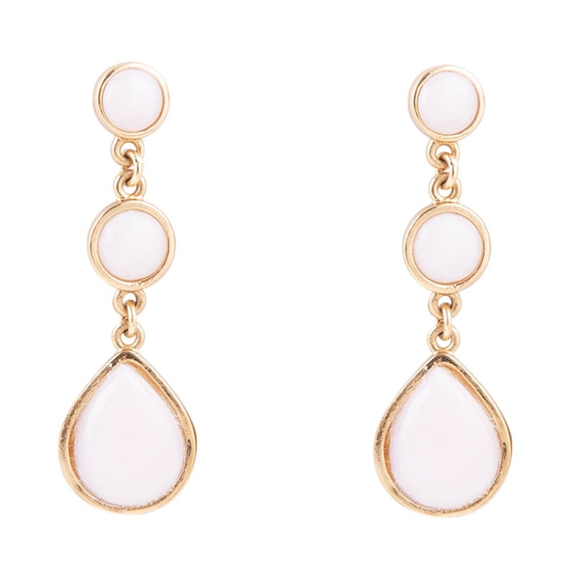 Drops of Pink Opal Earrings