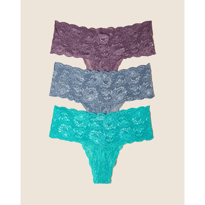 Tanga Comfie, 3Er-Pack Andaman Sea Blue Diamond Himalyan Sky S/M