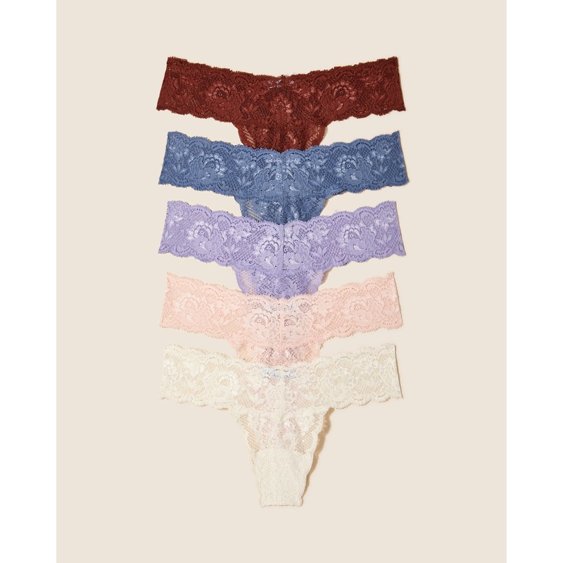 Tanga Cutie, 5Er-Pack Ticino Luzerne Blue Alpine Flower Pink Lilly Moon Ivory Einheitsgre