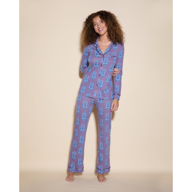 Conjunto De Pijama Con Camisa De Manga Larga Y Pantalones Himalayan Floral Medallion XS