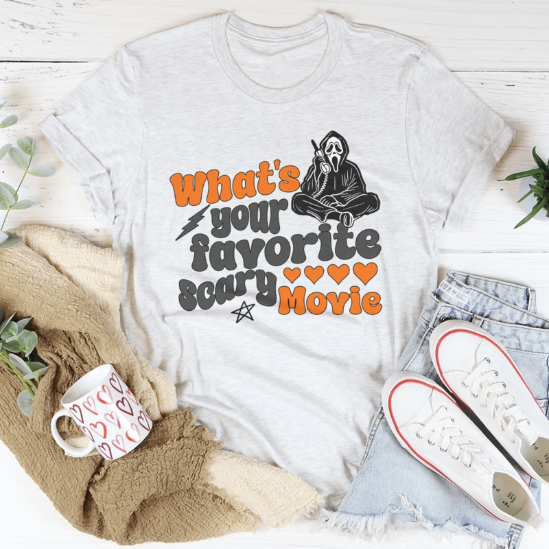 What’s Your Favorite Scary Movie Tee Pink S