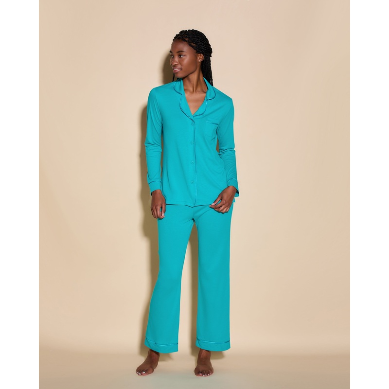 Conjunto De Pijama Con Camisa De Manga Larga Y Pantalones Andaman Sea/Andaman Sea XS