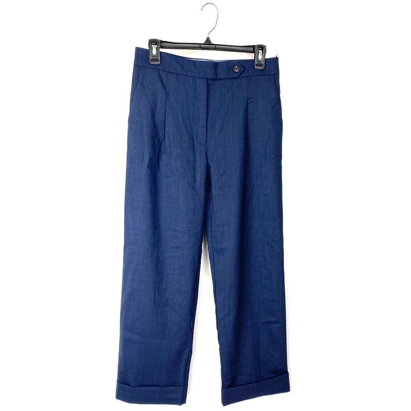 Navy Blue Tapered Ankle Trousers – Size 4 Size 4