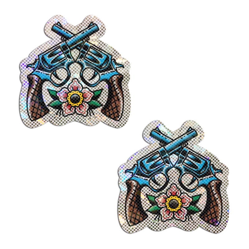 Pistols: Glittering Six Guns Diamond Thom Nipple Pasties by Pastease
