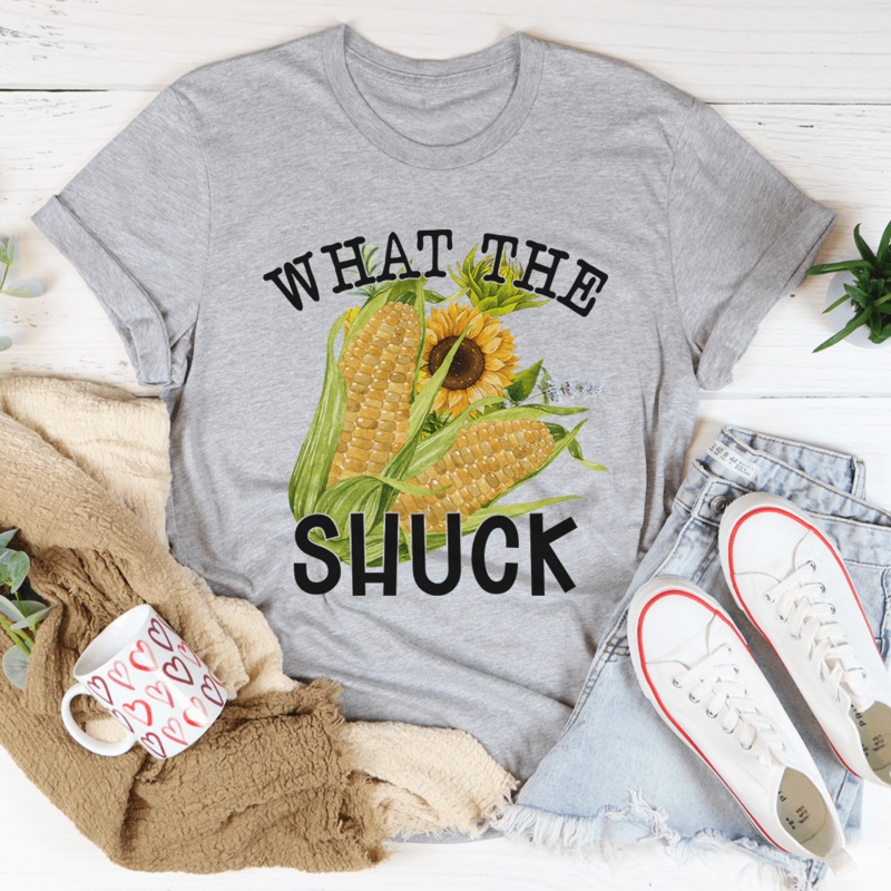 What The Shuck Tee Athletic Heather S
