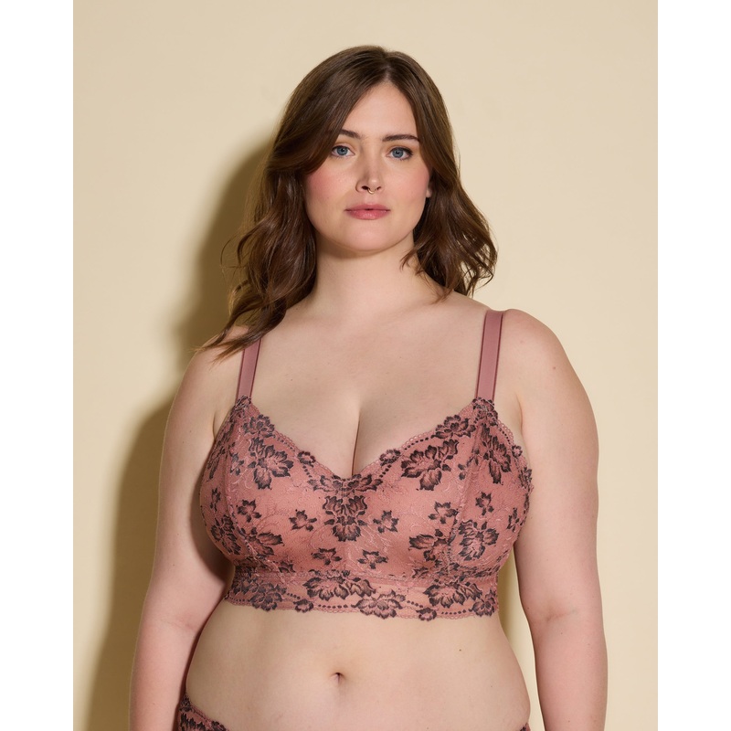 Super Curvy Longline Bralette Tunis/Black XS