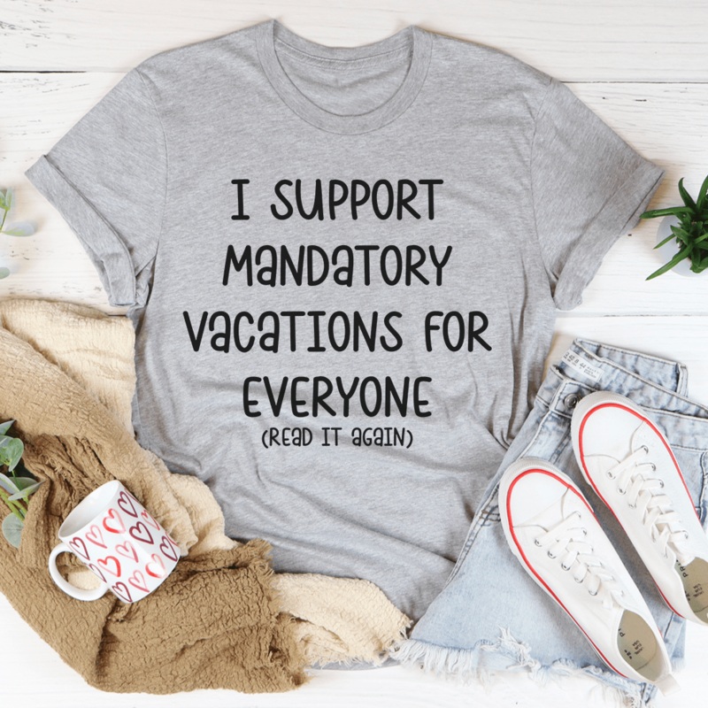 Vacations For Everyone Tee Athletic Heather S
