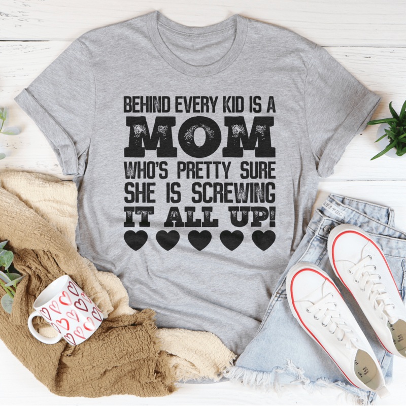 Behind Every Kid Tee Athletic Heather S