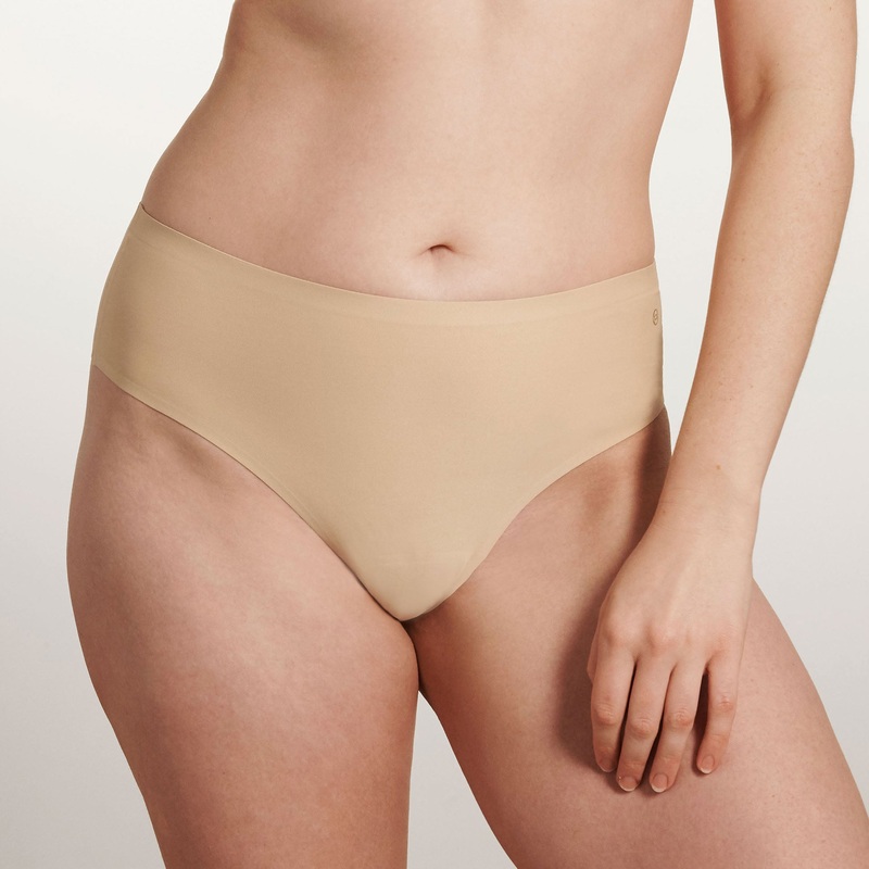 Evelyn & Bobbie High Waist Thong Panty 0-14 Sand