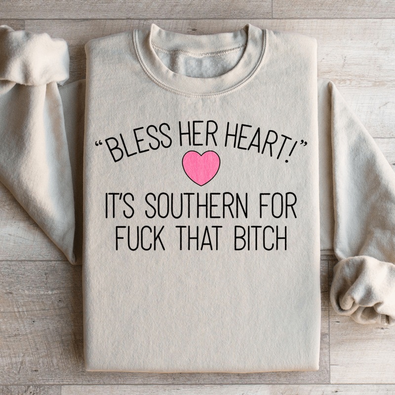 Bless Her Heart Sweatshirt Black S