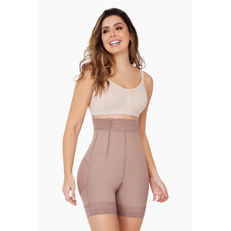 CURVEEZ BBL Effect Daily High Waist Shorts Cocoa XS