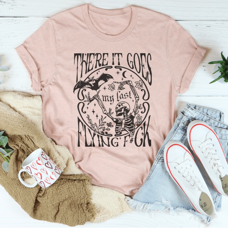 There It Goes My Last Flying F-ck Tee Black Heather S
