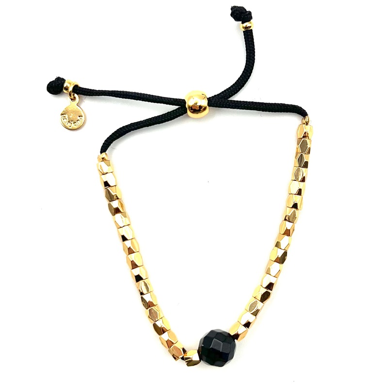 Black And Gold Rope Bracelet