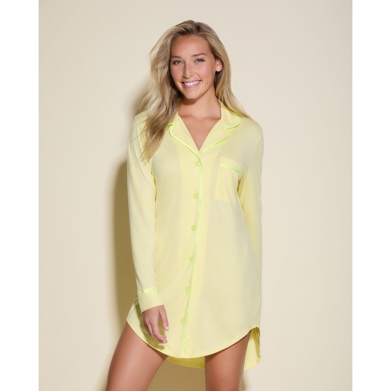 Camicia Da Notte Mignonette/Neon Yellow XS