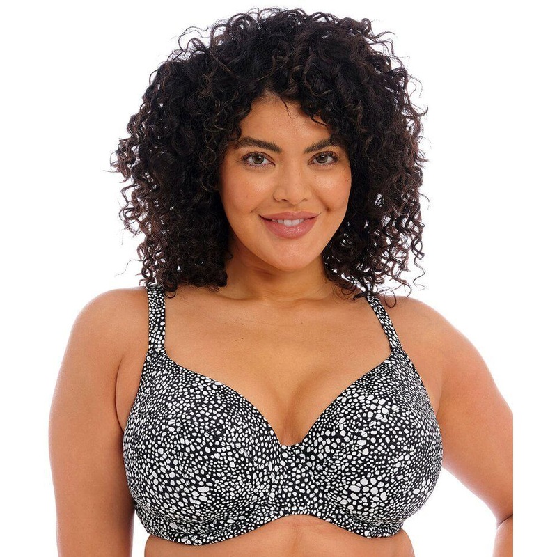 Elomi Swim Pebble Cove Underwired Plunge Bikini Top – Black 34G