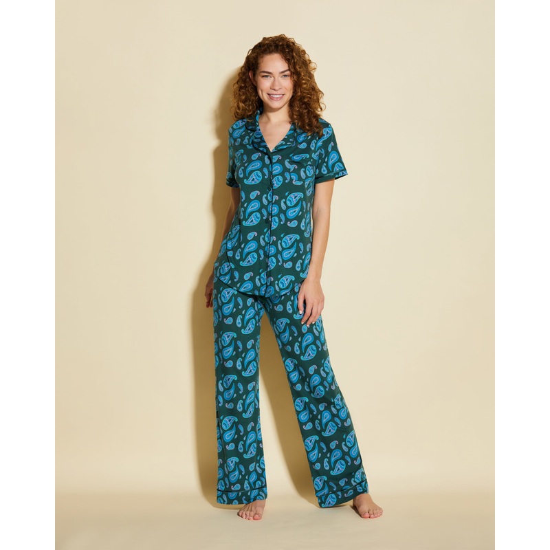 Ensemble Pyjama Haut  Manches Courtes Et Pantalon Congo Paisley XS