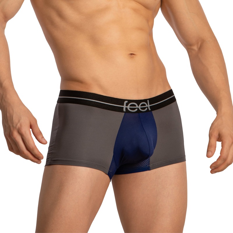 Feel Boxer Trunks FEG030 S Brown/White
