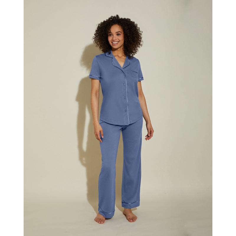 Pigiama Con Top A Maniche Corte E Pantaloni Luzerne Blue/Luzerne Blue XS