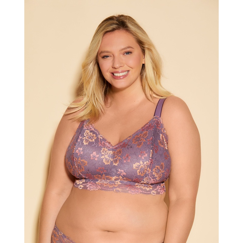 Ultra Curvy Longline Bralette Himalayan Sky/ Rampur Sunset XS