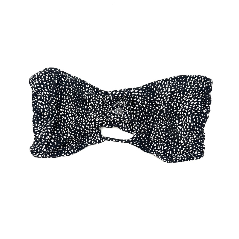 Black And White Strapless Bandeau Bikini Top – Extra Extra Large and Extra Extra Extra Large Extra Extra Large (Size 14/16)