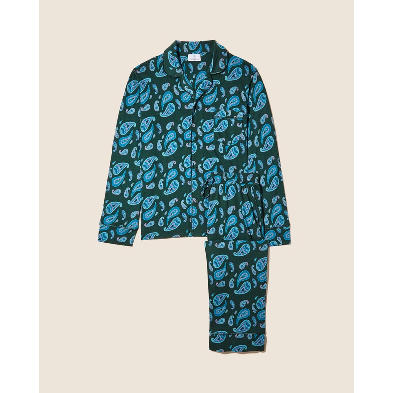Ensemble De Pyjama Classique  Manches Longues Et Pantalon Pour Hommes Congo Paisley S