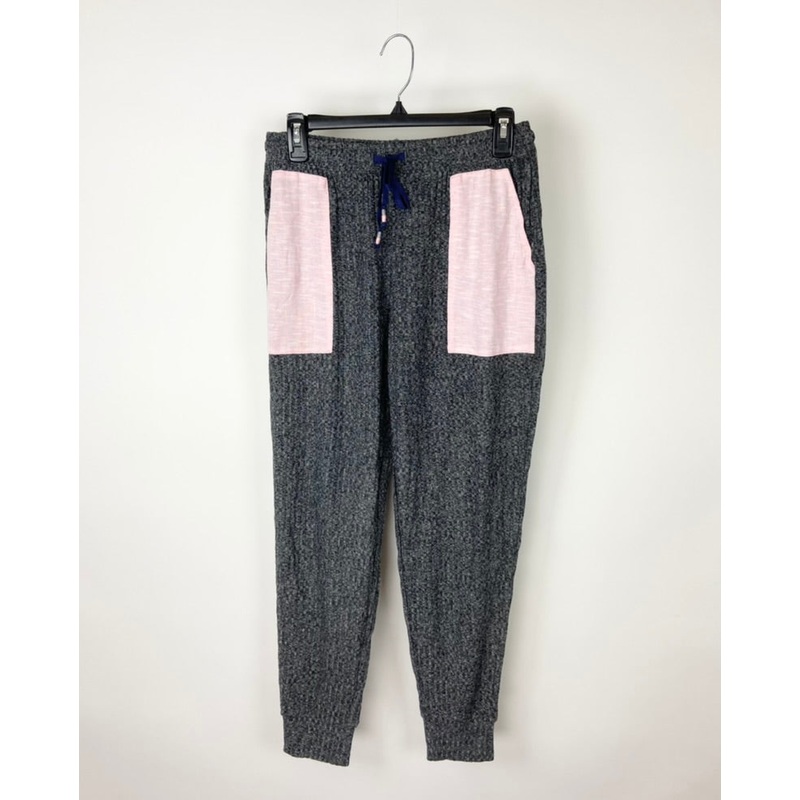 Grey With Pink Pockets Joggers – Small