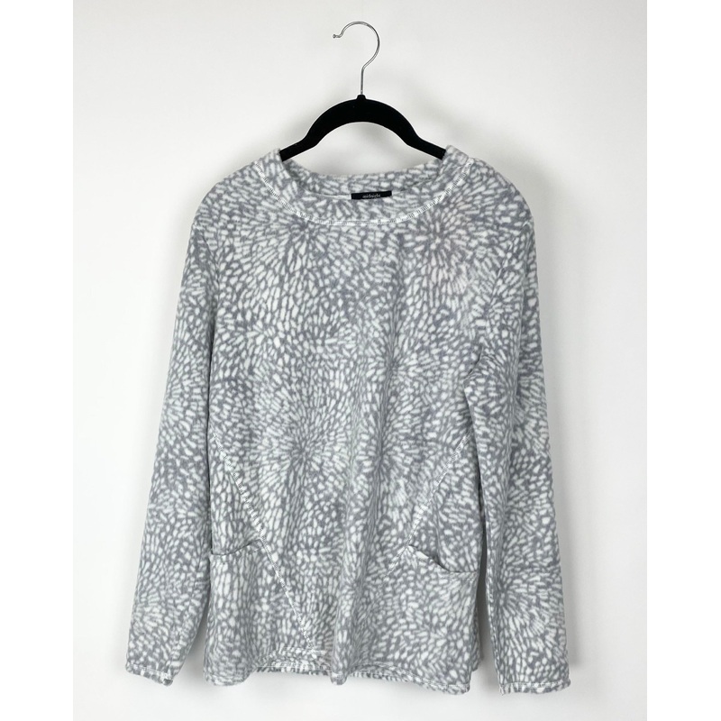 Midnight Gray Patterned Pajama Set – Small